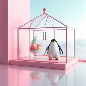 Glass House, Pink Slipper, and a Penguin Named Gwen